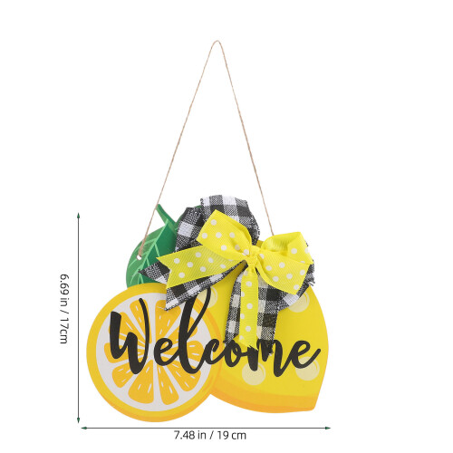 Lemon Holz Hängeschild Willkommensschild Für Eingangstür 1
