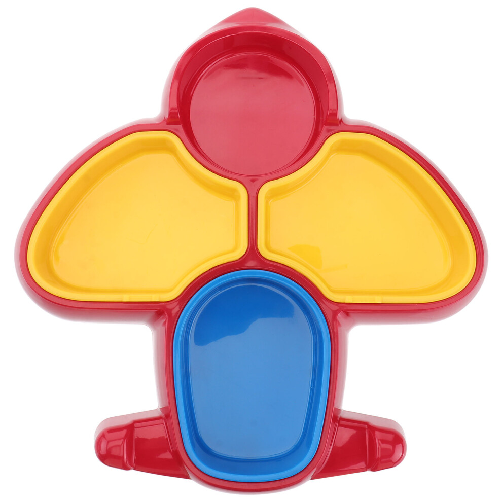Abs Plastic Airplane Shaped Anti-Slip Divided Plate For Kids Iplusmile