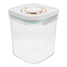 Press Type Plastic Container 1200 Ml Airtight Square Jar