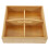 Appetizer Serving Case With Hollow Handle 4-Compartment Wooden 4
