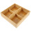 Appetizer Serving Case With Hollow Handle 4-Compartment Wooden 9
