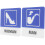 2Pcs Bathroom Restroom Door Identification Sign 7
