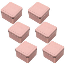 6Pcs Tinplate Storage Containers With Lids For Tea Candy Cookies