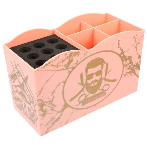 Plastic 5 Compartment Container For Combs And Barber Tools Storage