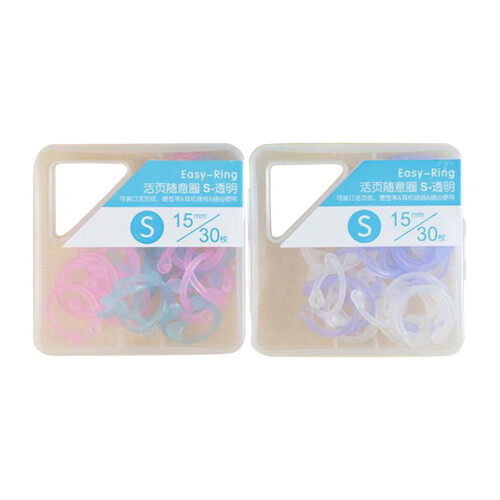 60Pcs Plastic Binder Rings For Books Household Use Random Color