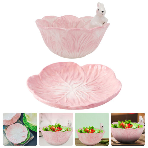 One Set Creative Ceramic Bowl And Plate For Kids Dining 2