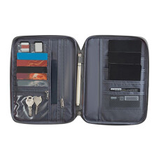 Waterproof Travel Passport Holder Document Organizer Bag Grey L
