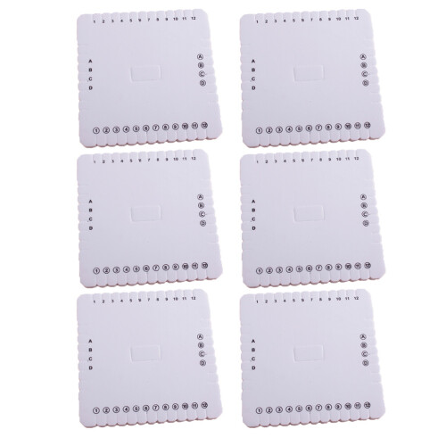 6Pcs Square Rope Weaving Boards Eva White DIY Bracelet Maker Tools