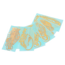 7pcs Gold Metal Christian Stickers for Mobile Phone Self Adhesive DIY Decor