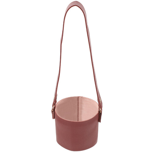 Handheld Coffee Sleeve Leather Drink Carrier with Handle