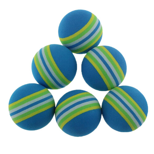 12Pcs 42Mm Rainbow Eva Practice Ball For Indoor Training Blue 2