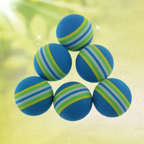 12Pcs 42Mm Rainbow Eva Practice Ball For Indoor Training Blue 1