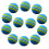12Pcs 42Mm Rainbow Eva Practice Ball For Indoor Training Blue 11