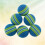 12Pcs 42Mm Rainbow Eva Practice Ball For Indoor Training Blue 10