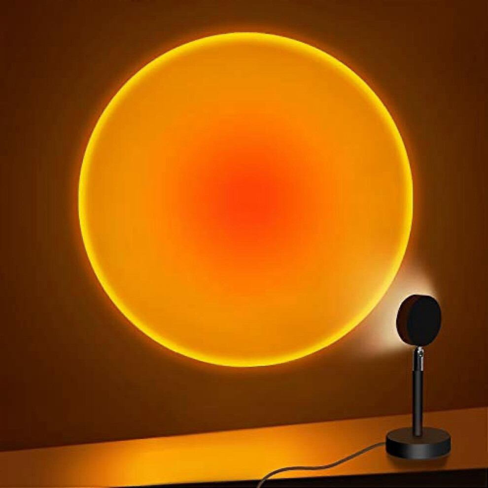 Kikidex (As Show, One Size) Sunset Projection Lamp, 180 Degree Rotation Rainbow Projection Lamp Led Light,Sunset Night Light Projector For Party Bedroom Decor Red