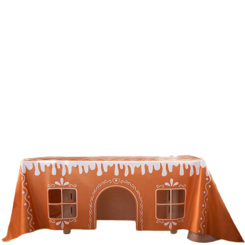 (S) Christmas Gingerbread Playhouse Tablecloth
