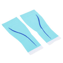 Hellblaue atmungsaktive Wadenkompressionsmanschette, L XL zum Laufen & Radfahren