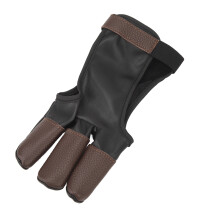 Three-Finger Archery Glove Guard PU Leather for Recurve Compound Bow M