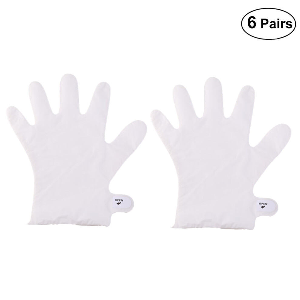 Solustre 6 Pairs Hand Mask For Dry Hands Moisturizing Peeling Cream Gloves