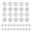 100Pcs Adjustable Round Copper Buttons For Jeans Suspenders Silver 9