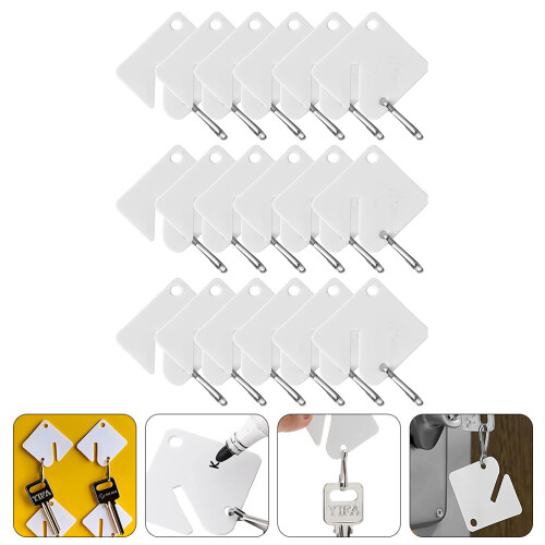 60Pcs Acrylic Key Chains With Rings And Id Tags 2