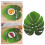 2 Pcs Eva Placemat Turtle Leaf Design With Holes Green 3