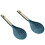 2Pcs Noodle Spoons Food Colanders Yellow Blue 1
