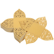 50Pcs Hollow-Out Flower Chocolate Holder Candy Packaging Wrappers