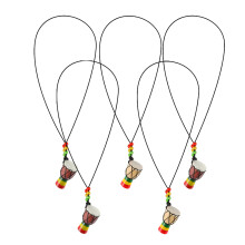 Raindrops 5pcs African Drum Pendant Necklace For Men