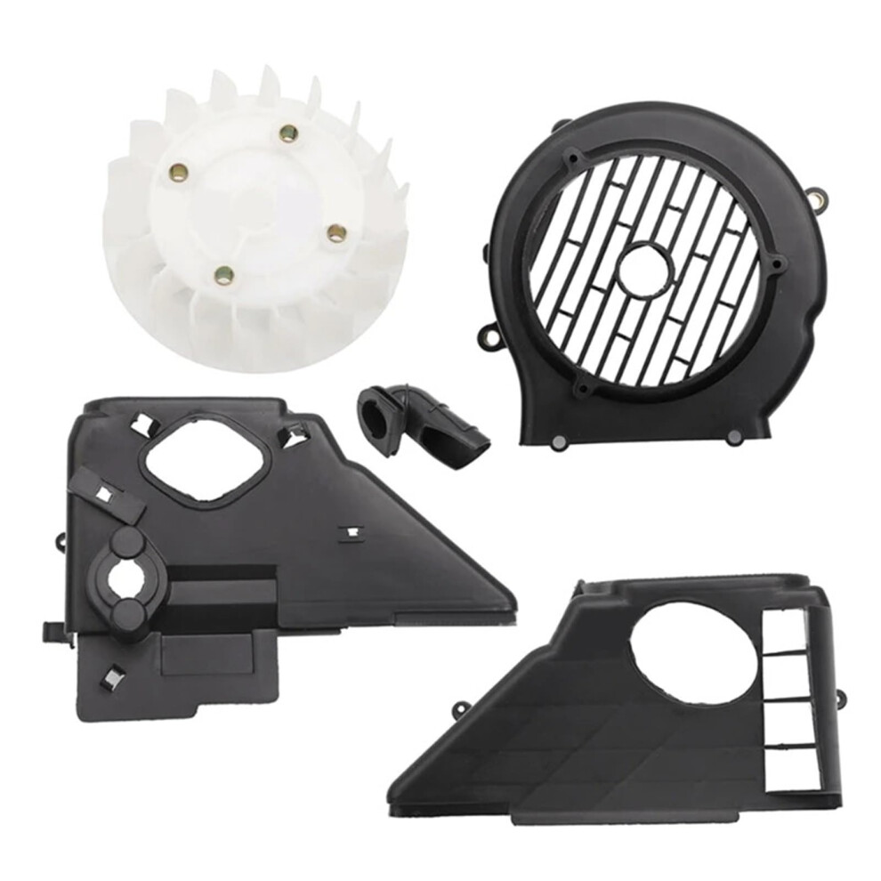 Motorcycle Air Engine Cooling Fan Shroud Assembly For Gy6 125 150Cc Multi-Colored Gy6 Scooter Compatibility Replacement 9354506090968