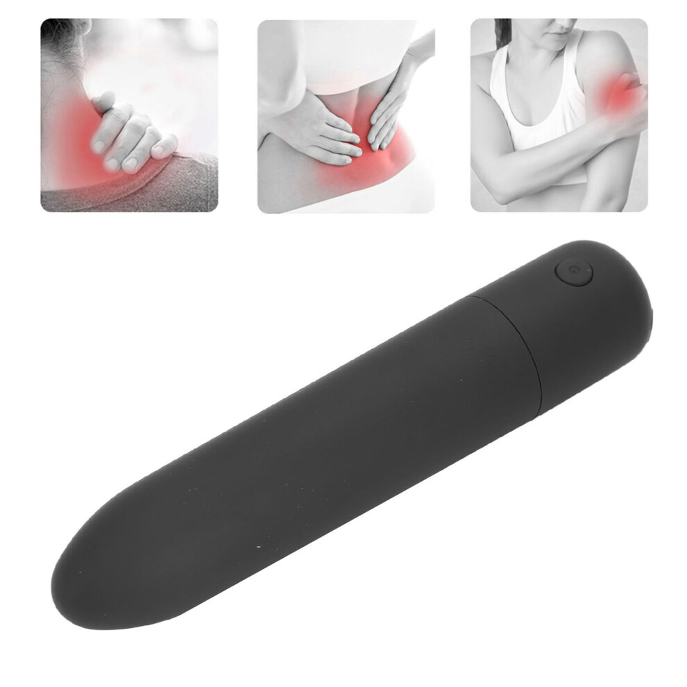 Black Handheld Massager Wand, Lithium Ion, 160mAh Battery