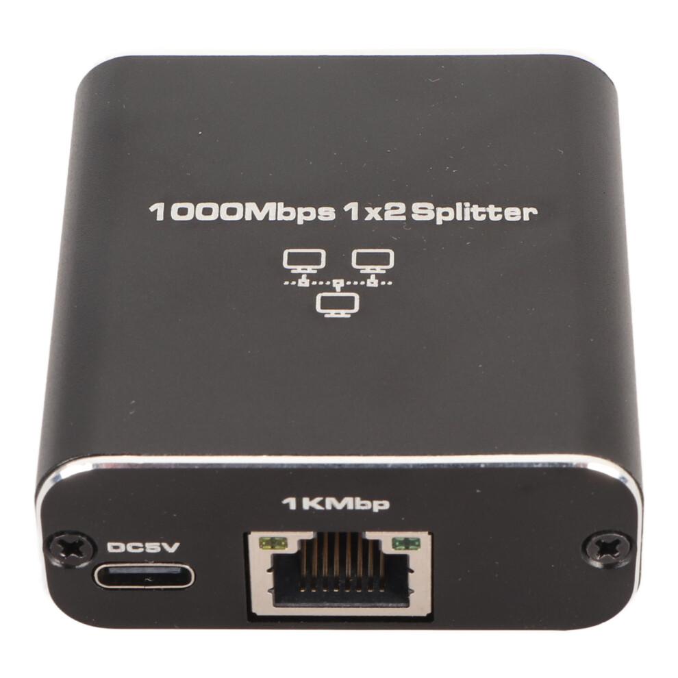 Ethernet Splitter Rj45 1 To 2 Port Network Switch Aluminum Alloy 1000Mbps 4641351808271