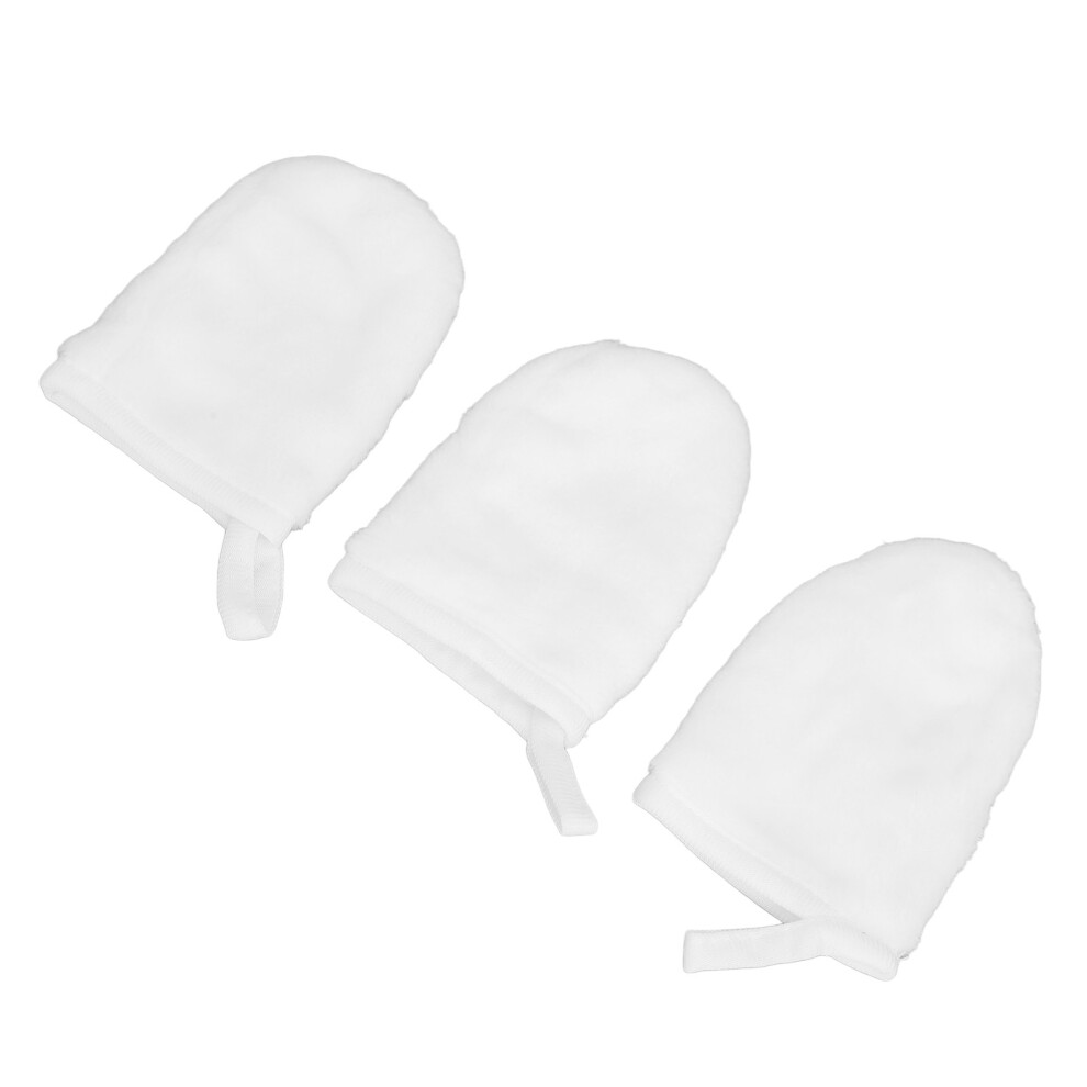 Reusable Makeup Cleansing Gloves 3pcs Flannel for Lipstick & Makeup Removal