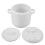 White Keramik Eintopftopf Mit Deckel 950 Ml Für Und Restaurant 1
