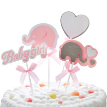Geburtstagskuchendeko Mit Kucheneinsatz Für Baby Kind Pink