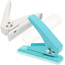 2Pcs Paper Hole Punch For Crafts Handheld Circle Punch Loose-Leaf