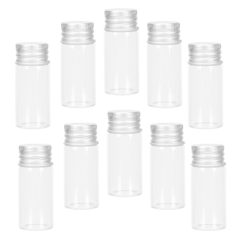 24Pcs Mini Glass Bottles 10Ml For Essential Oils And Liquid Storage
