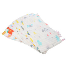 6Pcs Lovely Cartoon Baby Face Cotton Towels For Saliva And Sweat