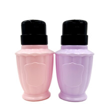 Nail Polish Remover Alcohol Liquid Pump Dispenser Empty Bottle Purple