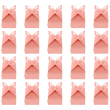 50St Papieren Cadeaudozen Roze Bruiloft Snoep Verpakkingsdoos