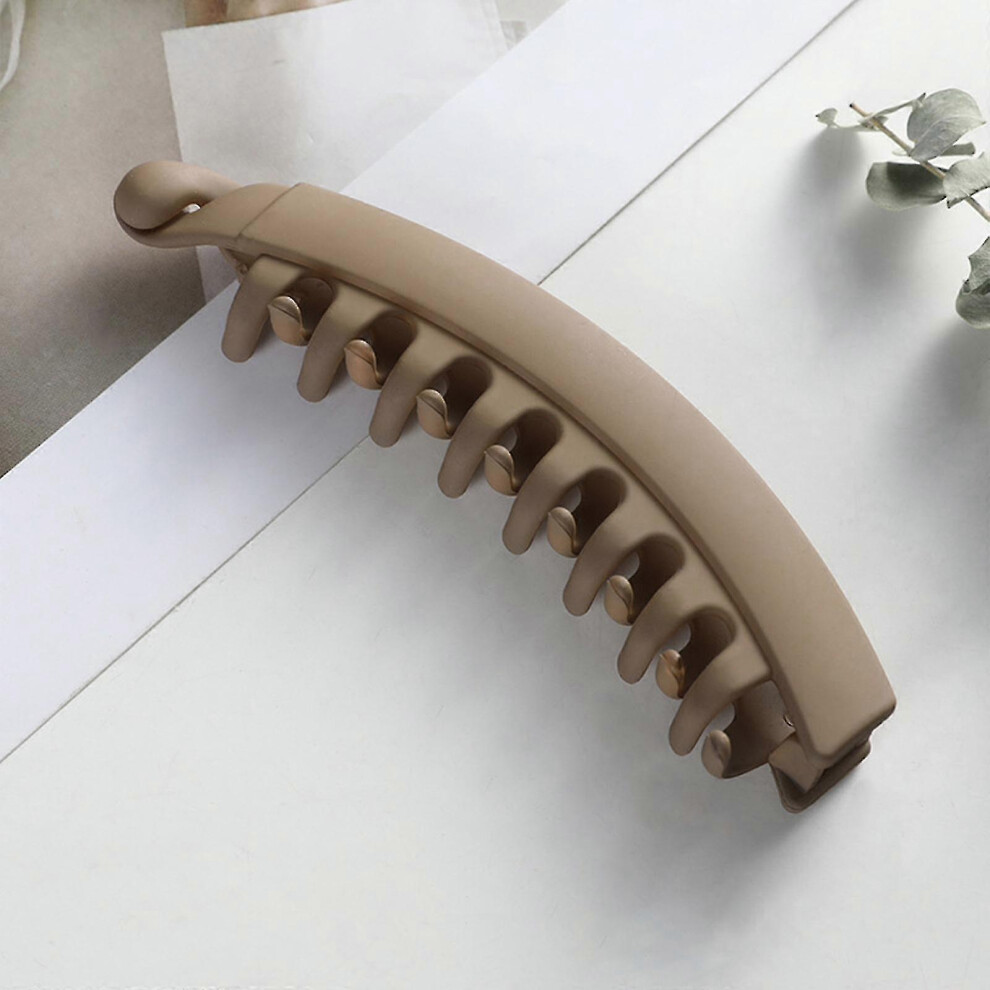 (1 piece khaki) Large banana clip, large hair clips for thick hair, non-slip long hair clips, ponytail clip for fine hair from SENZHE STORE