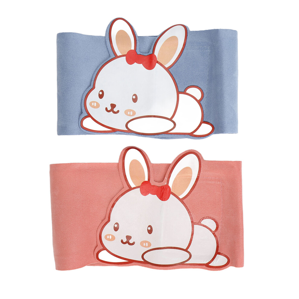 Blue/Pink 2Pcs Reusable Gel Neck Mask Holders - & 48Cm