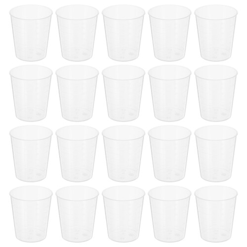 100Stk 30Ml Einteilige Kunststoff Messbecher Mit Transparenten 2