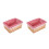 2Pcs Small Rectangular Wicker Baskets Multi Color for Shelving 10