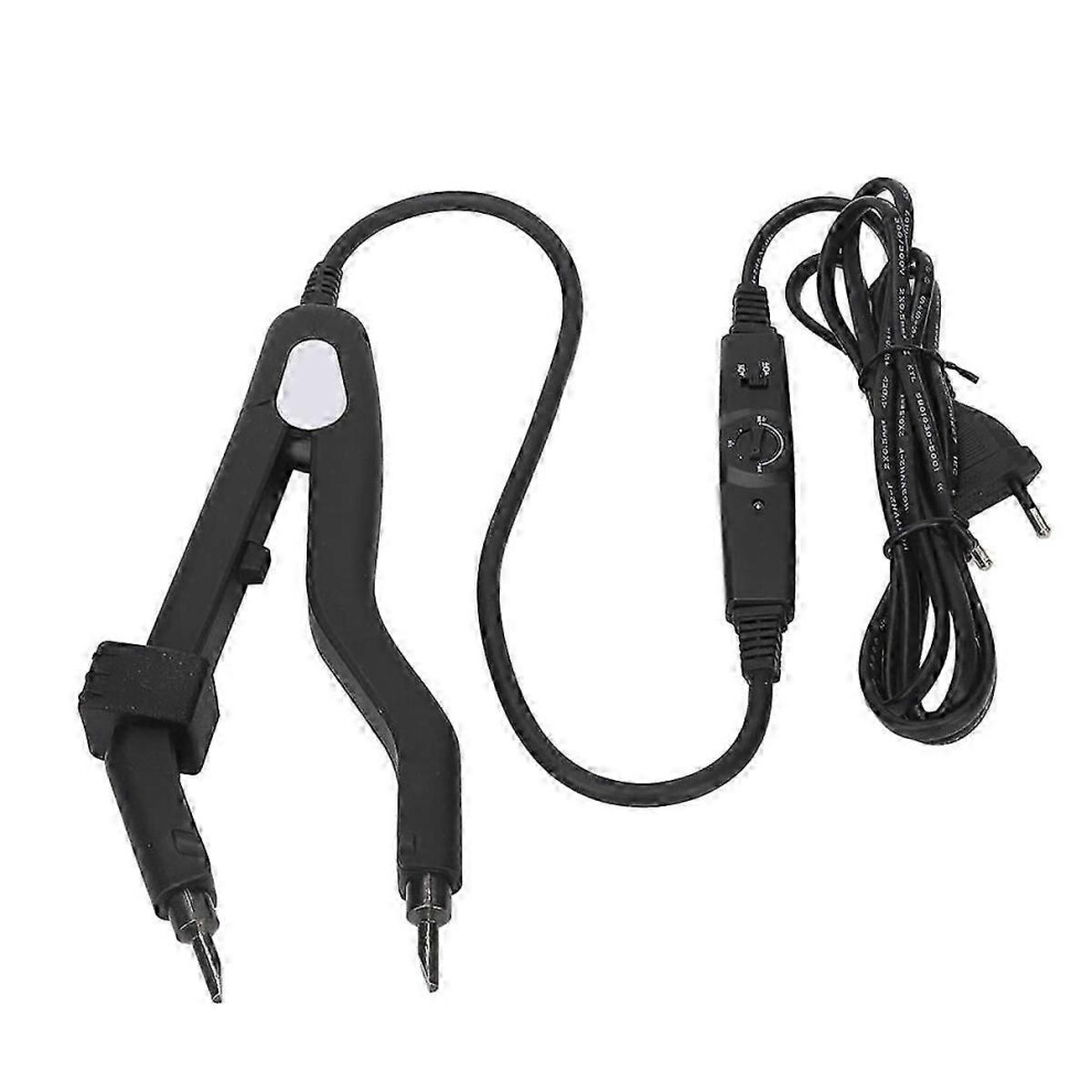 Mini heated hair extension iron with EU plug, adjustable temperature, keratin bonding tool