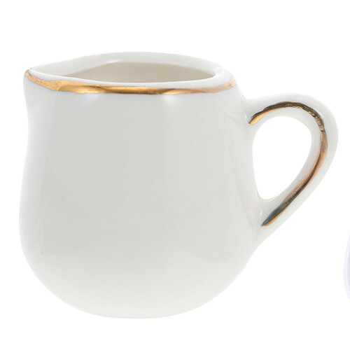 Ceramic Creamer Dispenser Multi Function Milk Pitcher With Spoon
