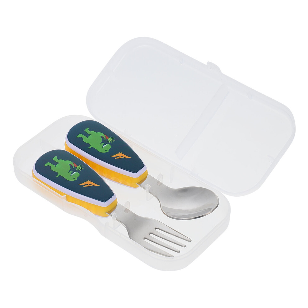 Stainless Steel Training Tableware Set With Fork And Spoon Iplusmile