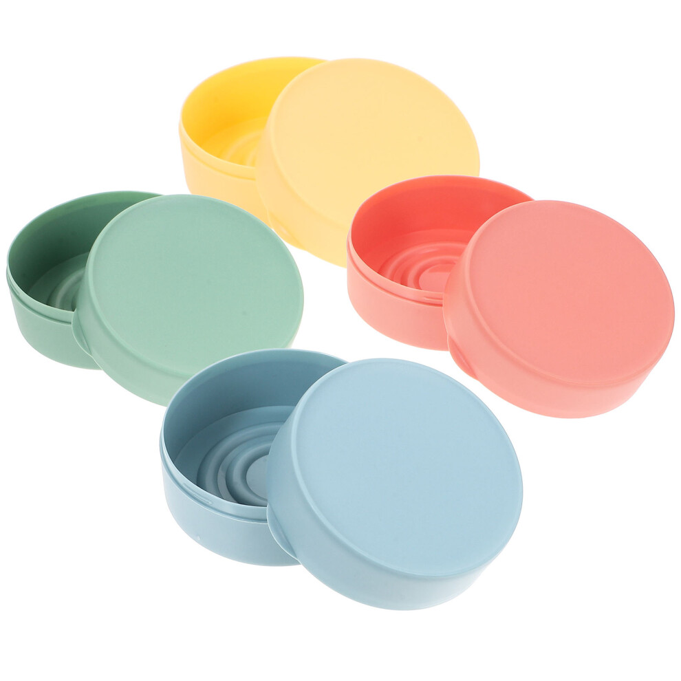 4Pcs Soap Dish Box With Lid For Bathroom And Shower Portable Container-image-OPC-PKW5JFR-NEW