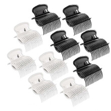 (Black and white) 10 pieces Heated roller clips Insulated clips for hair perms Suitable for A hair