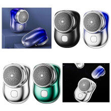(Black) Electric shaver for men, mini portable electric shaver